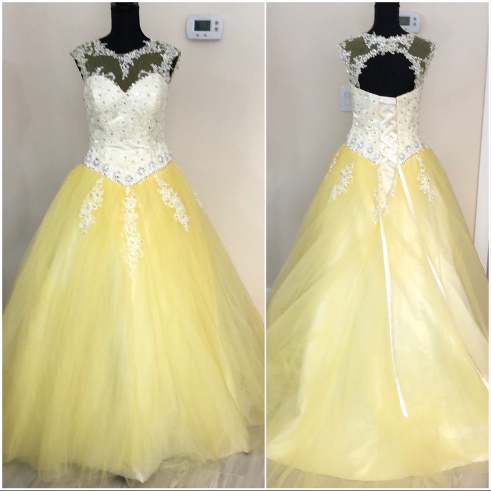 Sunshine princess prom wedding gown